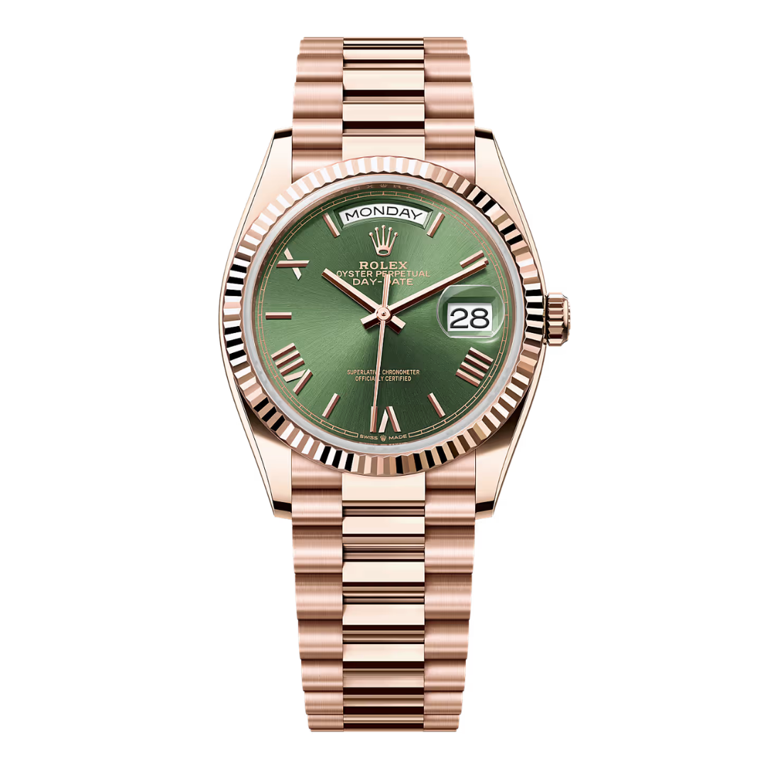 Day-Date 40 Everose Gold Olive Green
