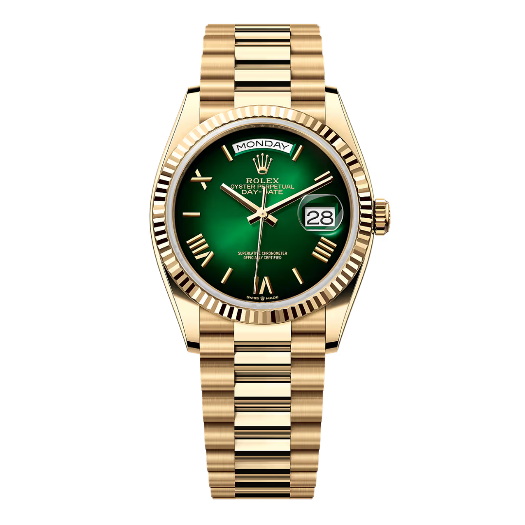 Day-Date 40 Green Ombré Yellow Gold