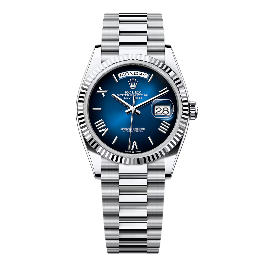 Day-Date 40 Bright Blue White Gold
