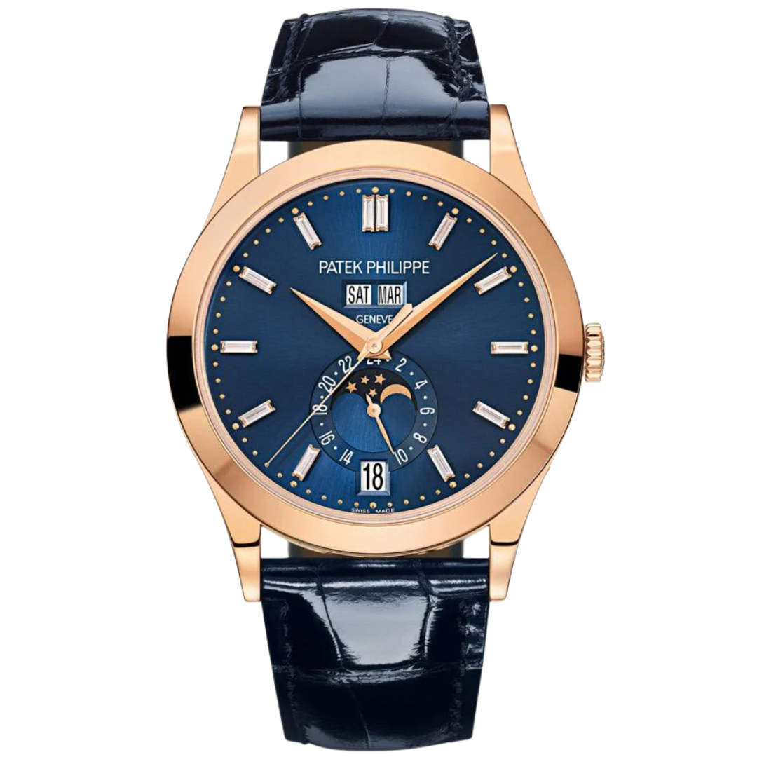 Annual Calendar Moon Phases Blue Dial 38.5mm