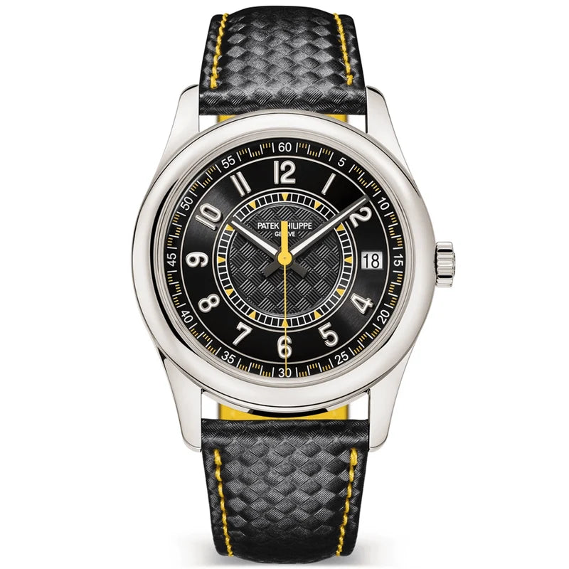 Calatrava Carbon Black Yellow Accents 40mm