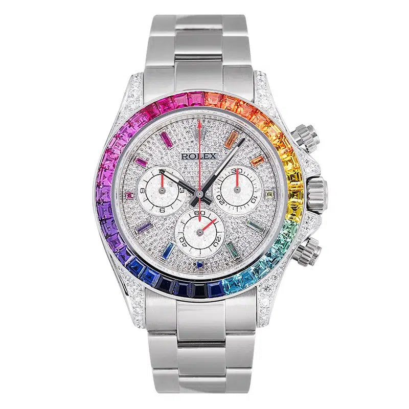Cosmograph Daytona White Gold Custom Rainbow 40mm