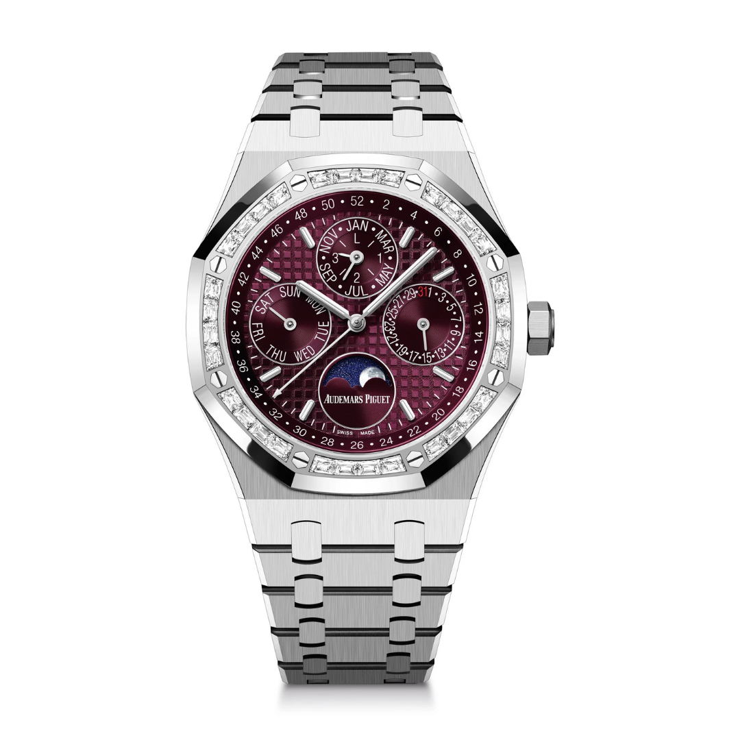 Royal Oak Perpetual Calendar White Gold Purple Diamond 41mm