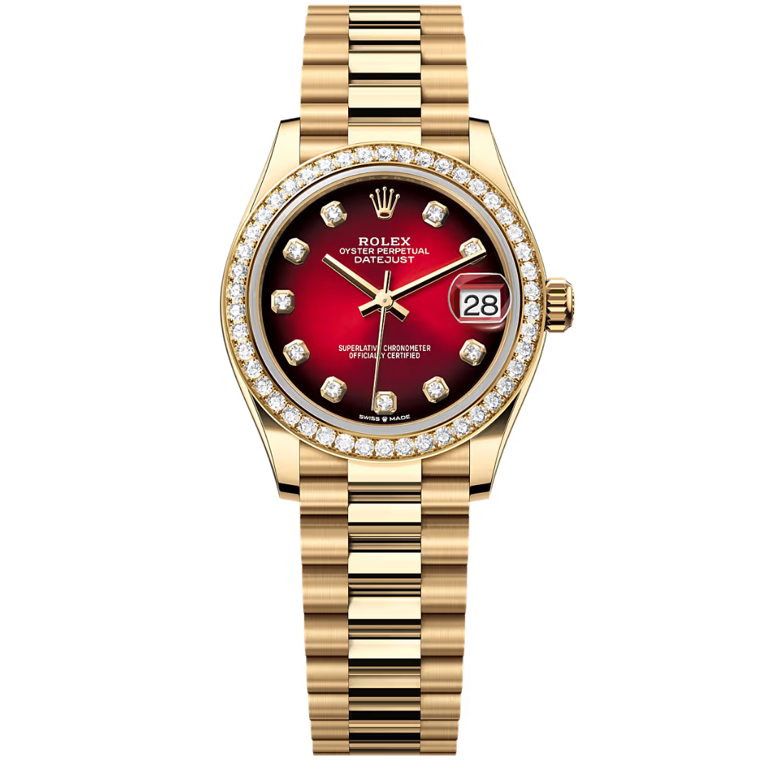 Datejust 31 Red Ombré Diamond President